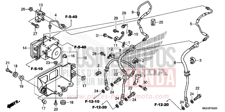 ABS MODULATOR for VFR1200X Dual Clutch DEGITAL SILVER METALLIC (NHA30) from 2012